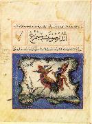 unknow artist Simurgh on an island,from Advantages to be Derived from Animals by Ibn Bakhtishu oil painting on canvas
